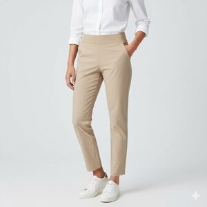 Athleta Straight Leg Pants in Beige